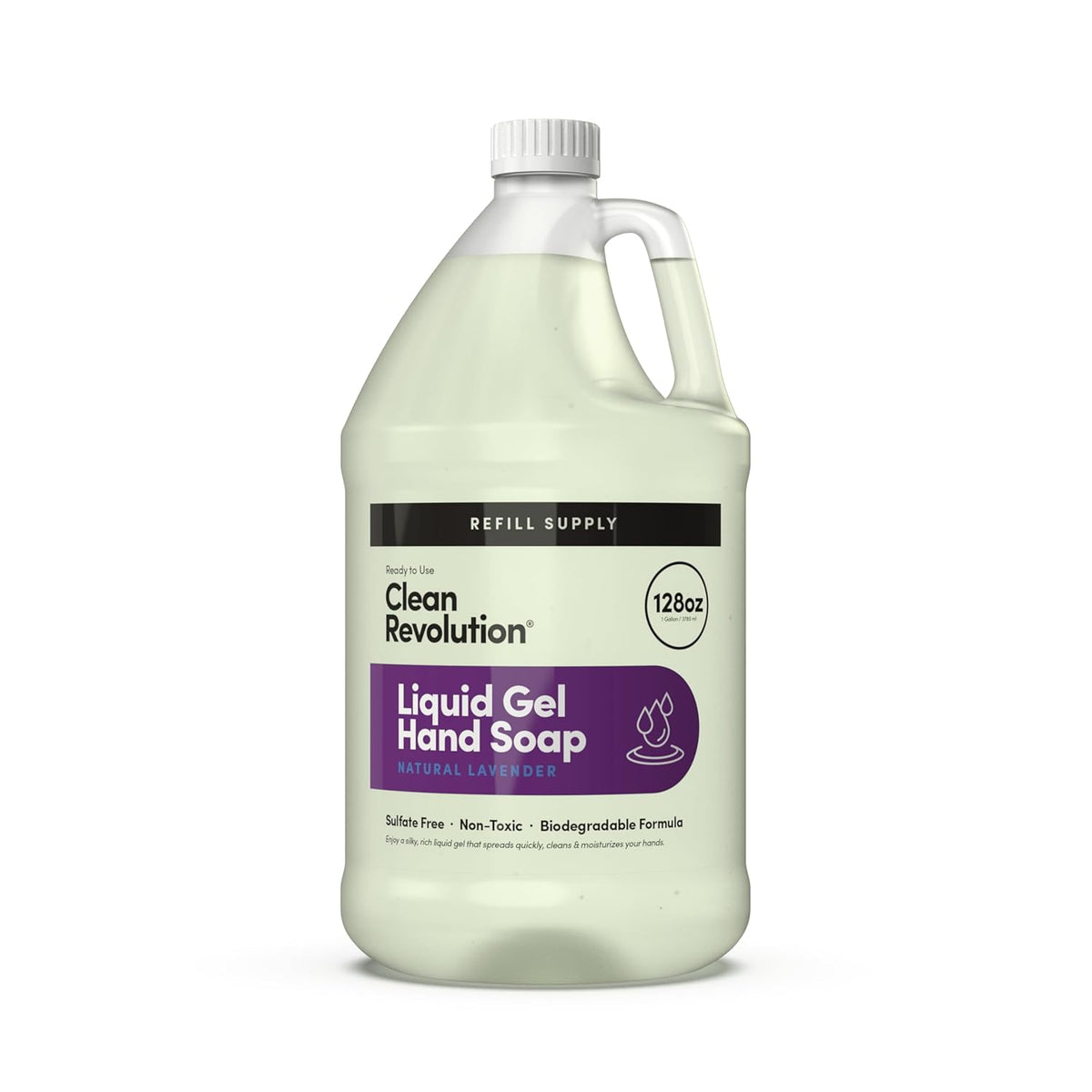 Clean Revolution Liquid Gel Hand Soap, Silky Rich Liquid, Quick Lather, Fast Rinsing, Contains Real