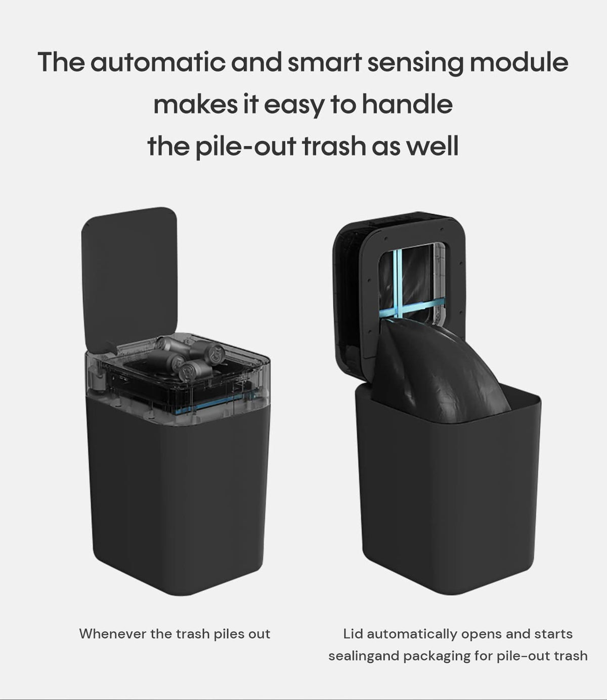 TOWNEW T1S 4.1 Gallon Automatic Self-Sealing and Self-Changing, Motion Sense Activated Trash Can
