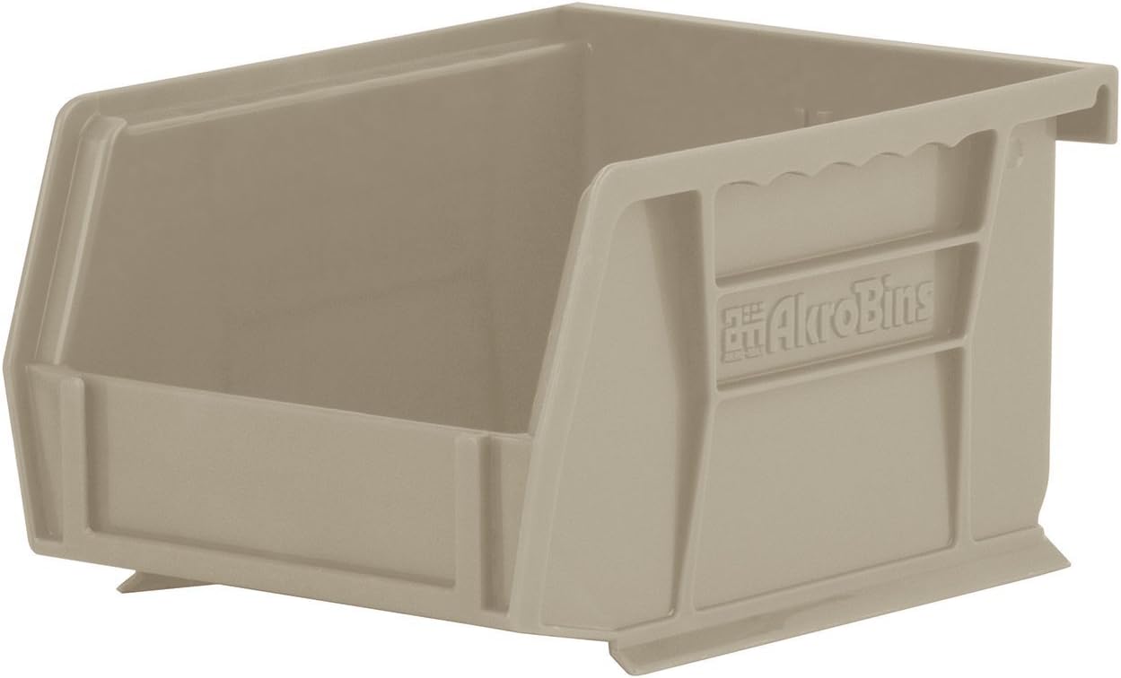 Akro-Mils 30210 AkroBins Plastic Storage Bins, Space-Saving Stackable Bins for Garage, Pantry
