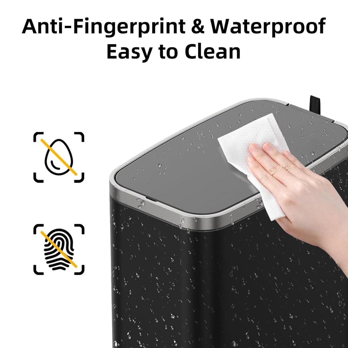 Stainless Steel Bathroom Trash Can with Lid Soft Close,1.6 Gallon Slim Garbage can,Small Metal Step