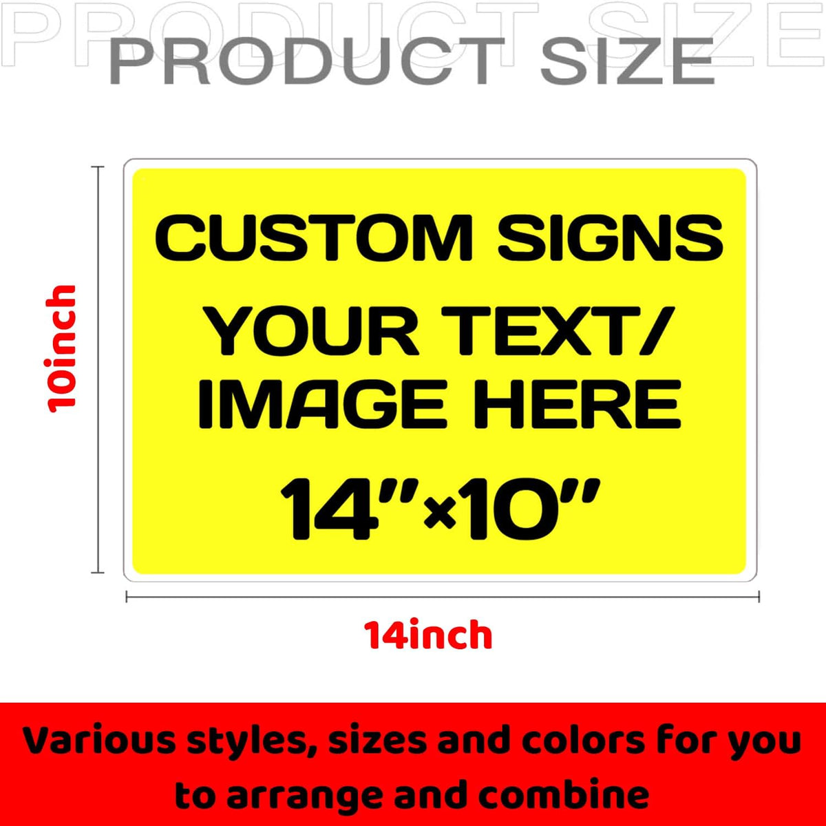 Repaly Personalized signs,Aluminum Weatherproof Metal Sign Multiple Sizes Custom Personalized Text