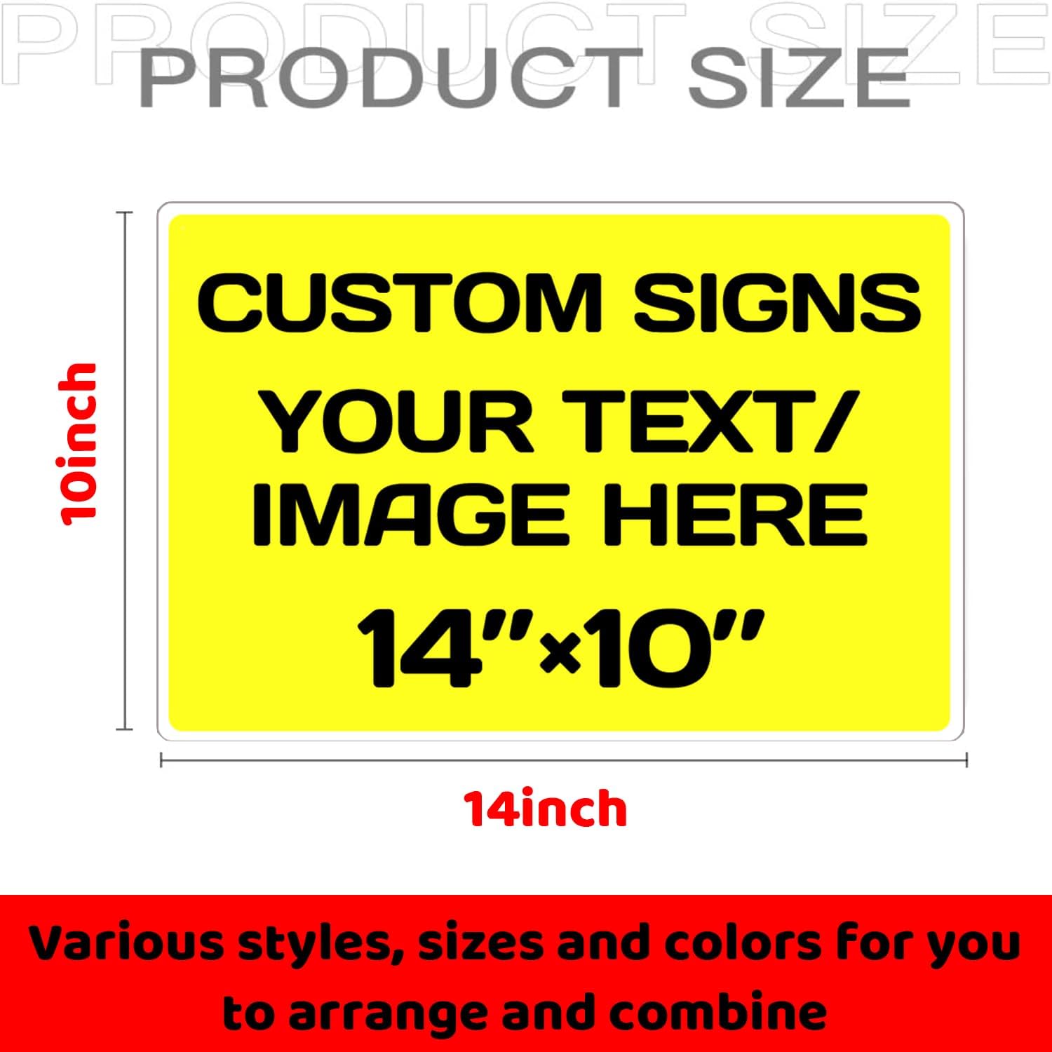 Repaly Personalized signs,Aluminum Weatherproof Metal Sign Multiple Sizes Custom Personalized Text