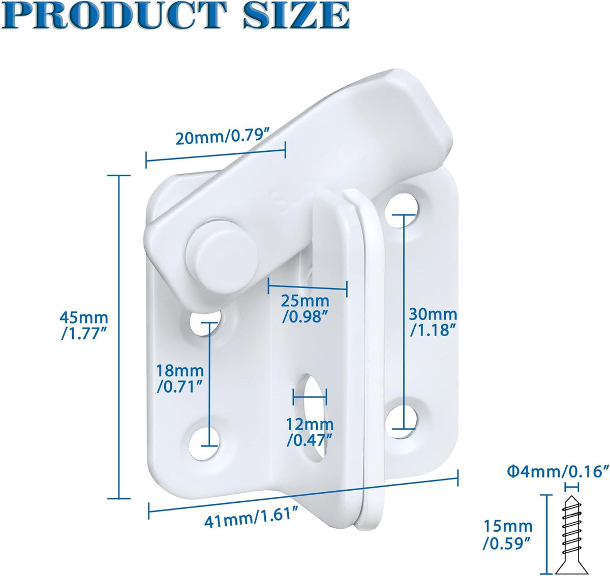 Alise Flip Latch,Gate Latches Slide Bolt Latch Safety Door Lock Catch for Barn Cabinet Pet Cage