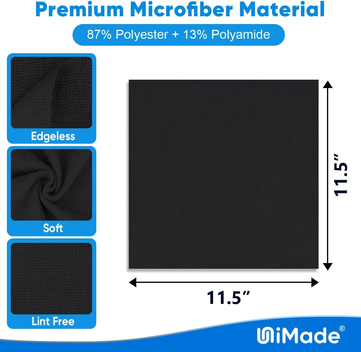 Microfiber Cleaning Cloth, 50 Pack Microfiber Towels for Cars Reusable Shop Rags Bulk Lint Free