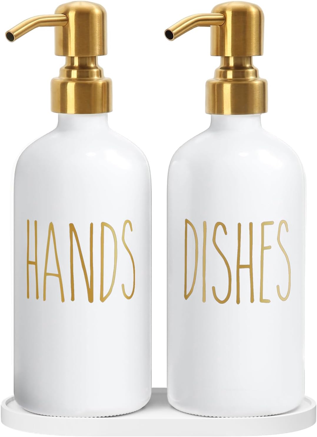MOMEEMO Kitchen Soap Dispenser Set, Contains Dish and Hand Soap Dispenser, Suitable for Kitchen