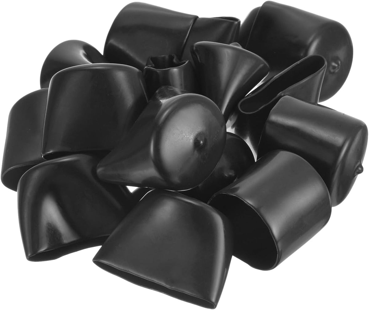 uxcell 20pcs Rubber End Caps 44mm(1 3/4") ID Vinyl Round Tube Bolt Cap Cover Thread Protectors Dark