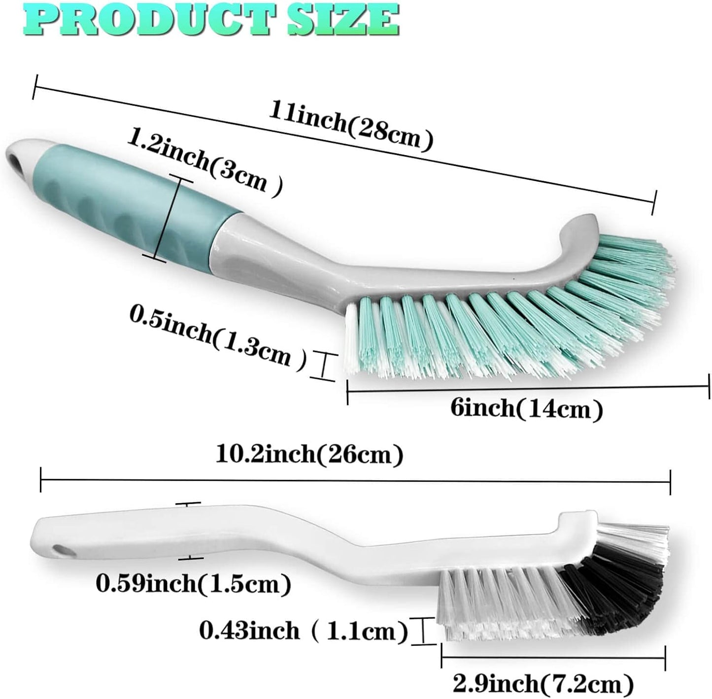 2Pcs Cleaning Brushes, Multi-Purpose Right Angle Brush Scrubbing Kitchen Coffeeroom Tearoom Deep