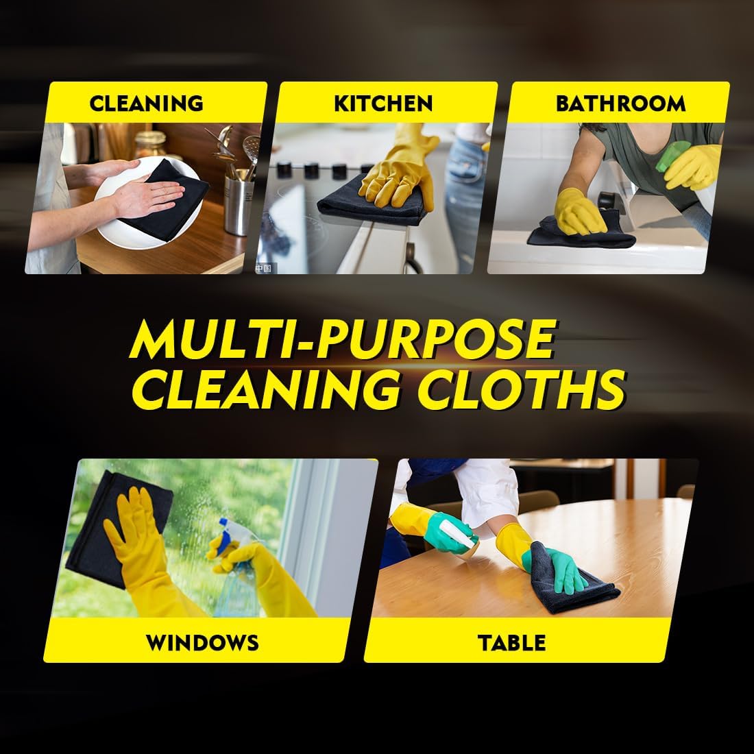 HOMEXCEL Microfiber Cleaning Cloth 20 Pack 11.5 x 11.5 inch Microfiber Towels for Cars Ultra