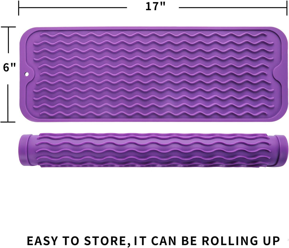 Silicone Dish Drying Mat for Multiple Usage,Easy clean,Eco-friendly,Heat-resistant Silicone Mat for