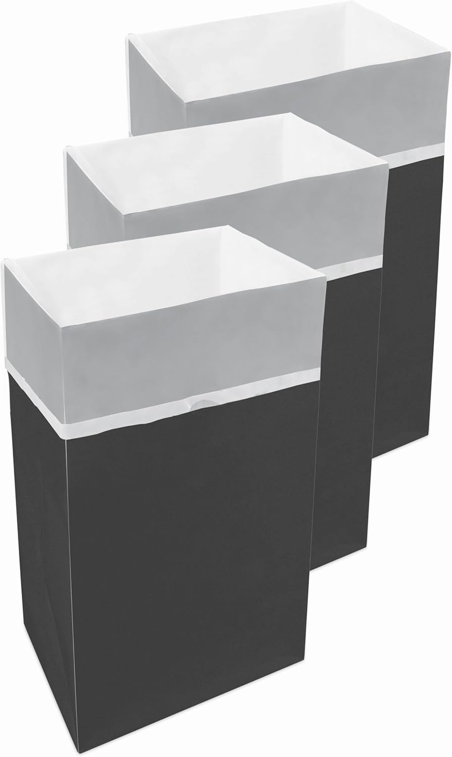 30 Gallon Disposable Pop-Up Trash Cans (3-Pack) with Fitted Bags – Foldable Garbage & Recycling
