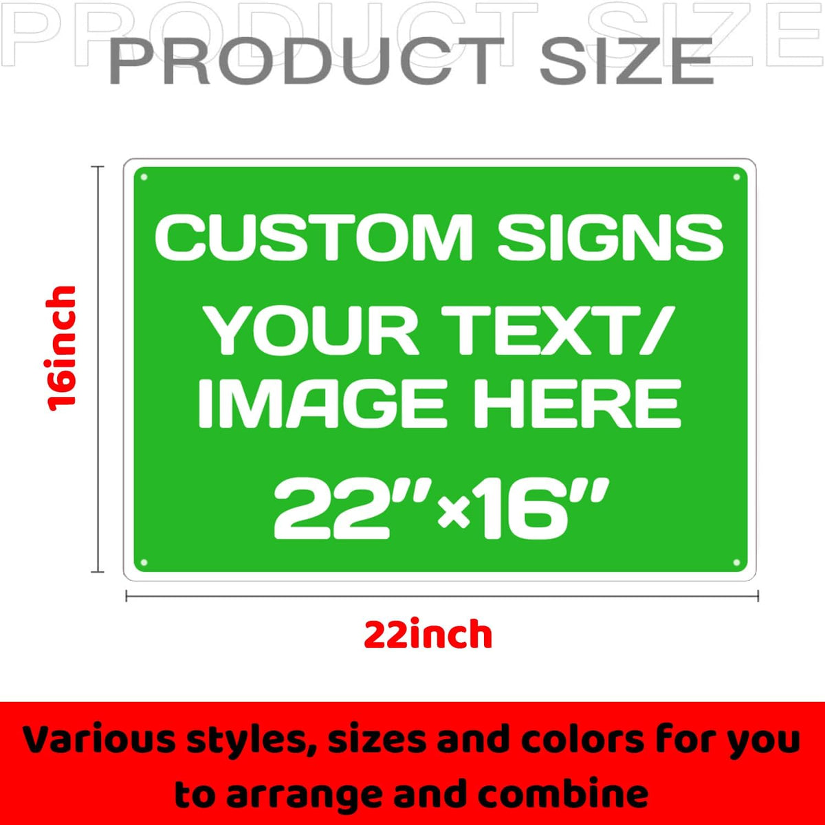 Custom Street Sign,Aluminum Weatherproof Metal Sign Multiple Sizes Custom Personalized Text And