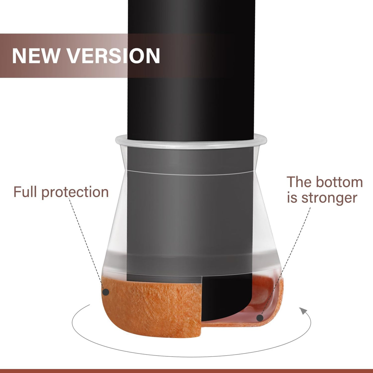 Small Chair Leg Floor Protectors Chair Leg Protectors for Hardwood Floors Felt Silicone Caps
