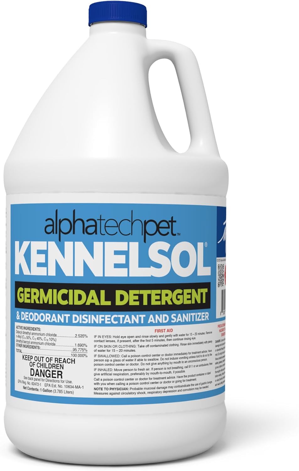 ATP KennelSol 1-Step Kennel Cleaner - 1 Gallon Liquid Disinfectant, Effective Against Bacteria and