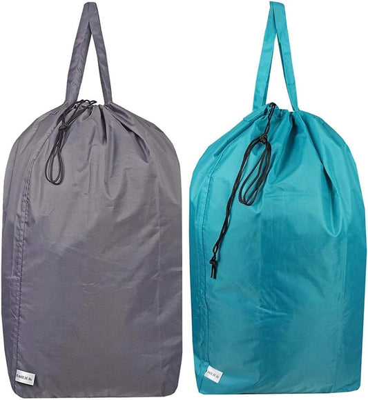 Tear Proof Nylon Laundry Bag with Handles,Hamper Liner with Drawstring Closure for Travel,Dirty