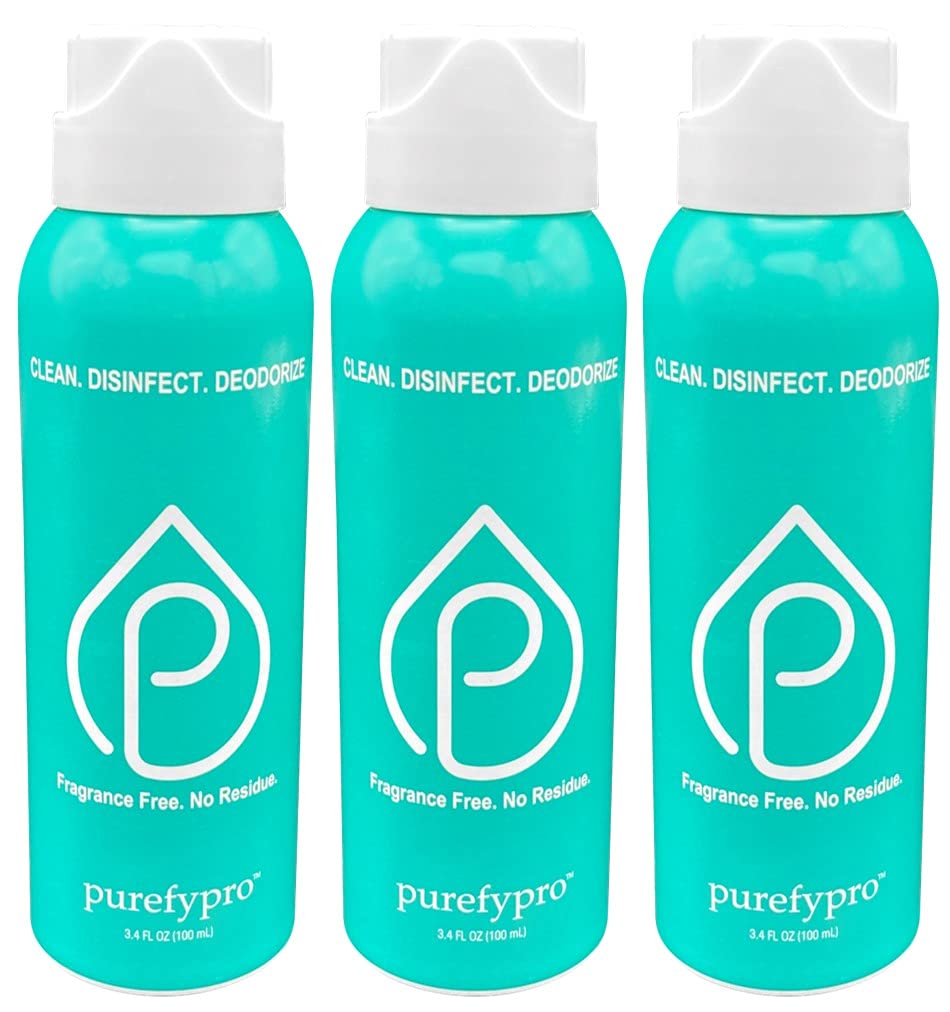 Purefypro Disinfectant Airesol Spray (3.4oz, 3 Pack) Kills 99.9999% Norovirus, HIV, Flu, Monkeypox