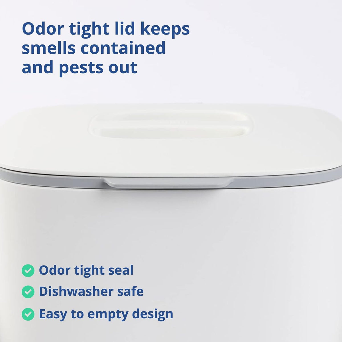 Blue Ginkgo Kitchen Compost Bin [2.6L / 0.69 GAL] – Filter-Free, Odor-Tight Countertop Food Waste