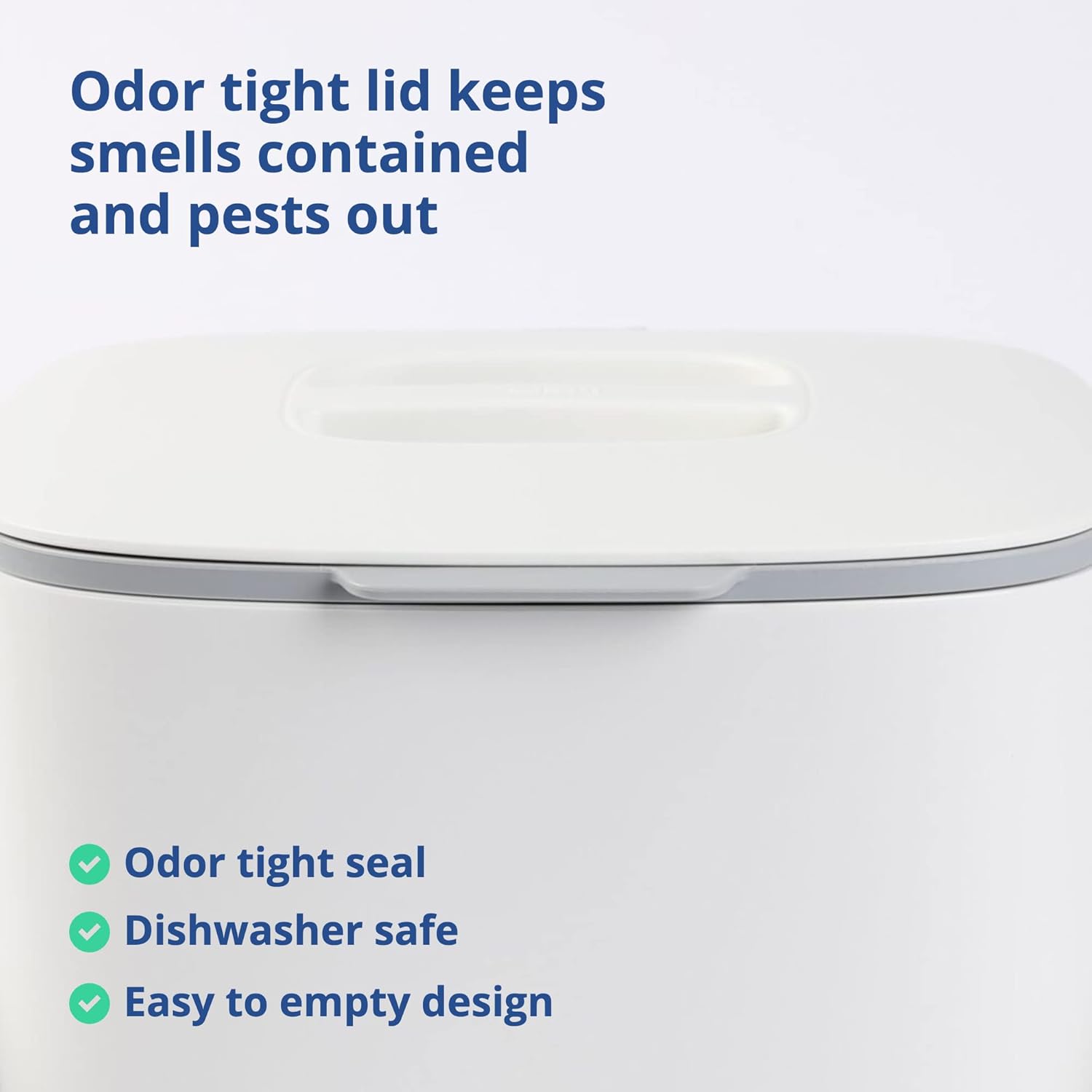 Blue Ginkgo Kitchen Compost Bin [2.6L / 0.69 GAL] – Filter-Free, Odor-Tight Countertop Food Waste