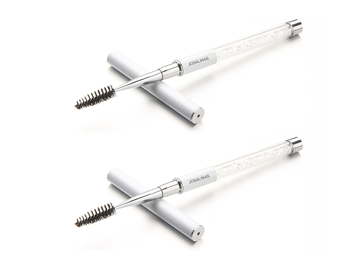2PCS Mascara Brushes Eyebrow Eyelash Brushes Mascara Wands Spooly Applicators Eye Brushes Portable