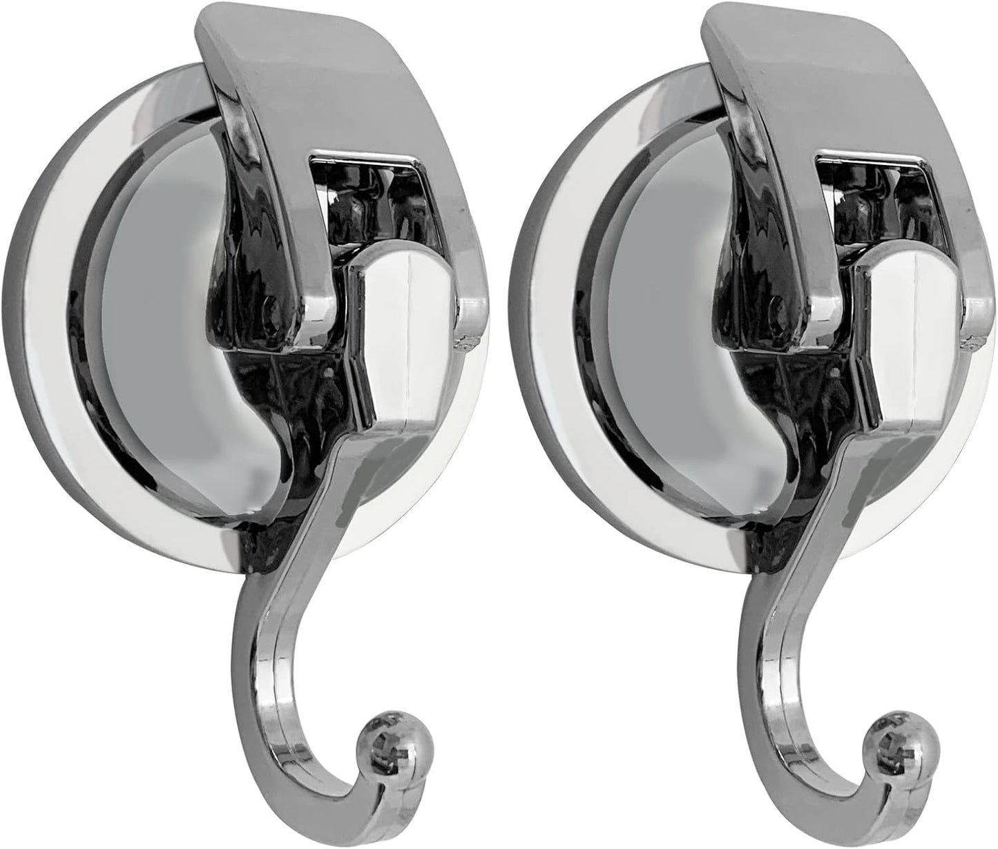 Heavy Duty Suction Cup Hooks for Shower, Bathroom Robe - Vacuum Glass Hooks, Reusable, No Hole