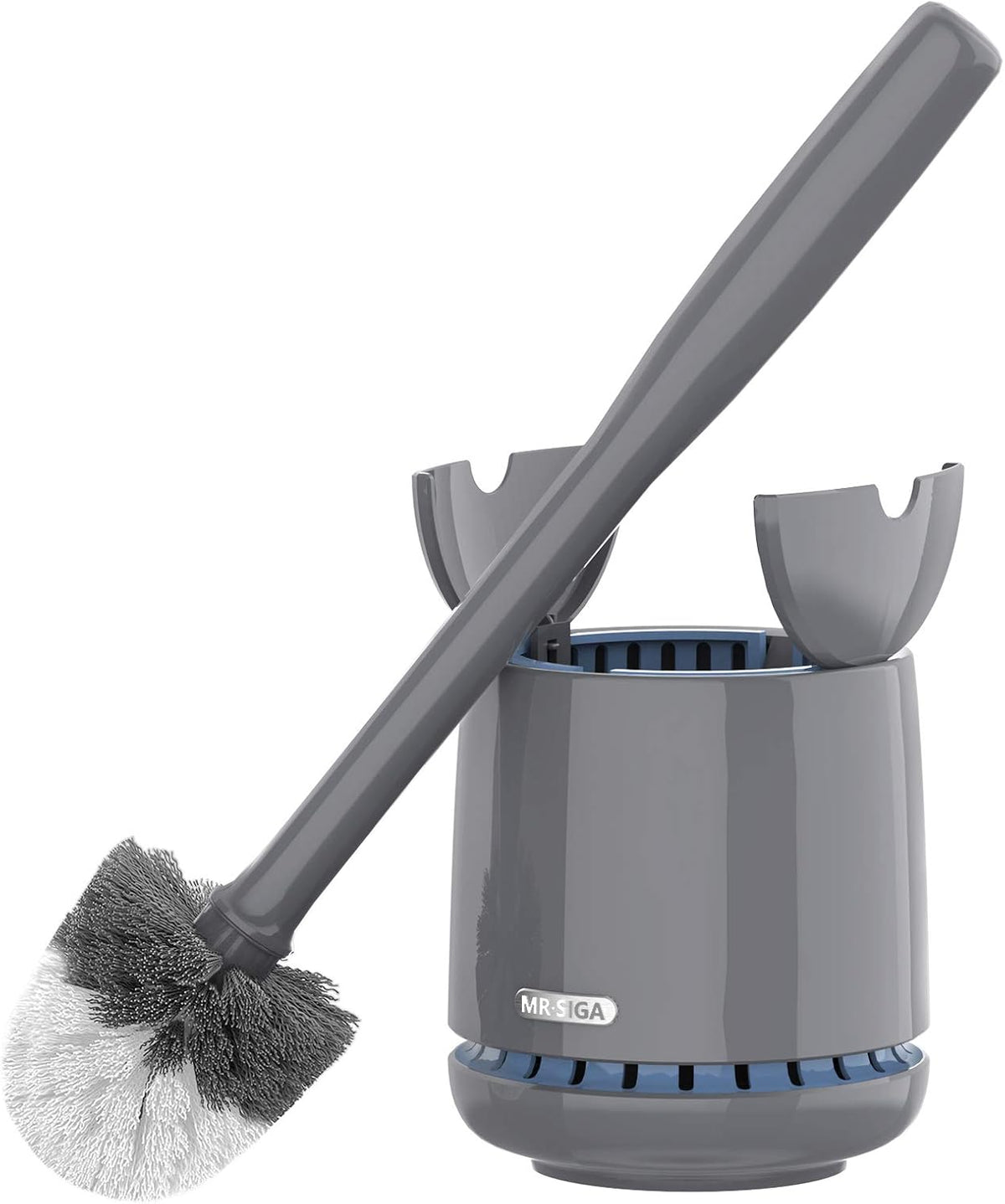 MR.SIGA Toilet Bowl Brush and Holder, Premium Quality, with Solid Handle and Durable Bristles for