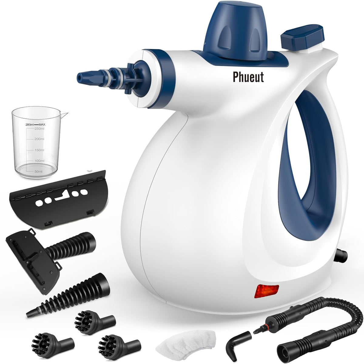 Pressurized Handheld Multi-Surface Natural Steam Cleaner with 12 pcs Accessories, Multi-Purpose