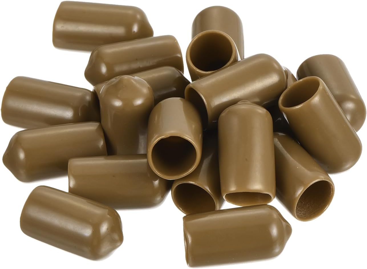 uxcell 20pcs Rubber End Caps 10.5mm ID Vinyl PVC Round Tube Bolt Cap Cover Screw Thread Protectors