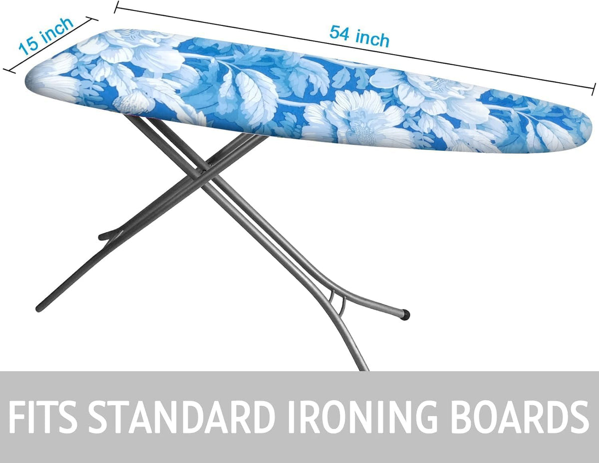 Ironing Board Cover and Pad 15x54 Inch Standard Ironing Board Cover with Elastic Edge and Hook and