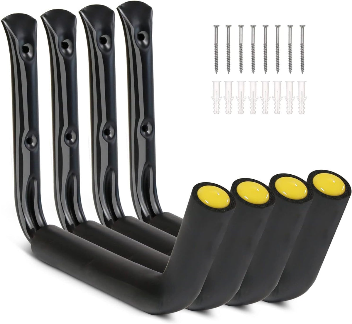 100 LB Capacity (15") Heavy Duty Garage Storage Hooks (4packs) Kayak Storage Hanger Wall Mounted