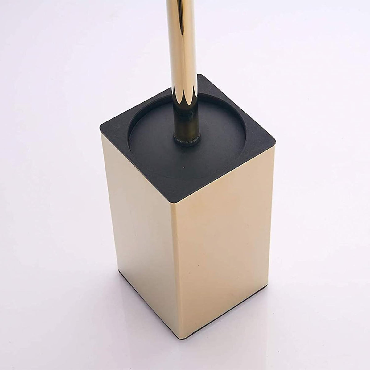 Toilet Brush Holder Stainless Steel 304 Standing Gold Square Toilet Brush Holder for Bathroom