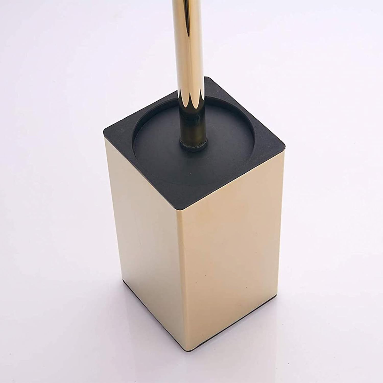 Toilet Brush Holder Stainless Steel 304 Standing Gold Square Toilet Brush Holder for Bathroom