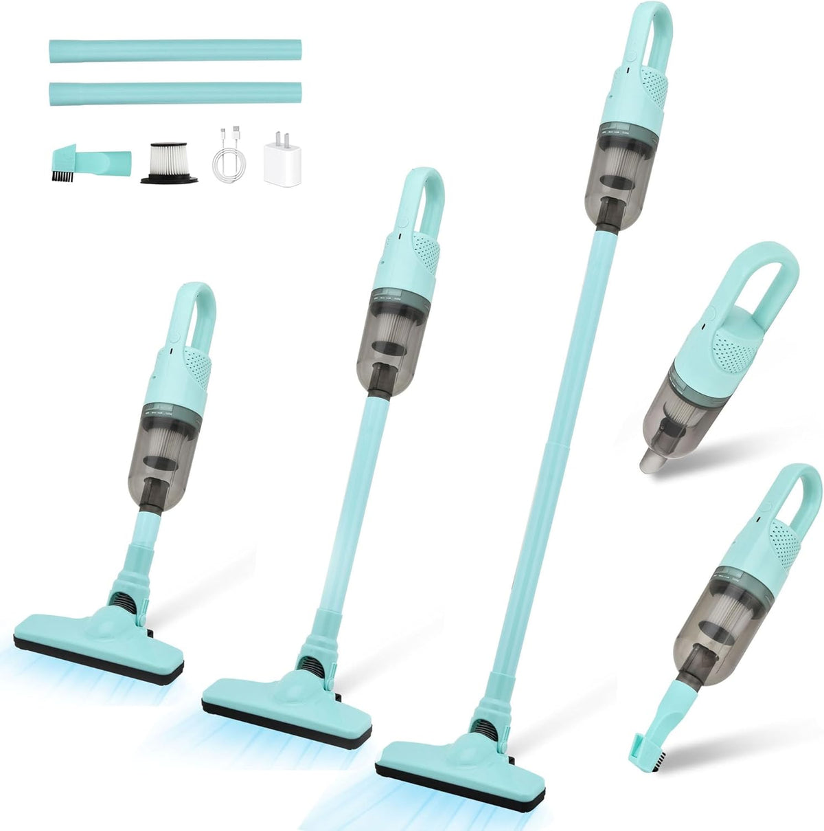 Handheld Vacuum Cleaner,Ultra-Lightweight Mini Portable Vacuums for Home, 6 in 1 Stick Vac Cleaners