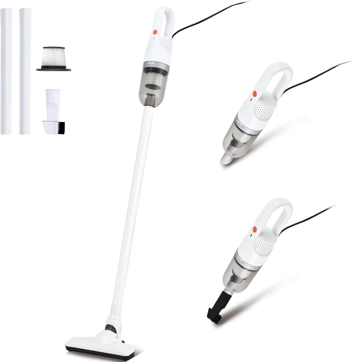 6-in-1 Lightweight Stick Vacuum Cleaner with 100W Powerful Motor, Mini Portable Household Handheld