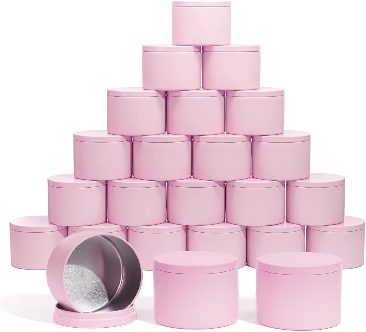 Aroparc Candle Tins with Lids, 24 Pack 8oz Seamless Candle Containers for Candle Making Supplies