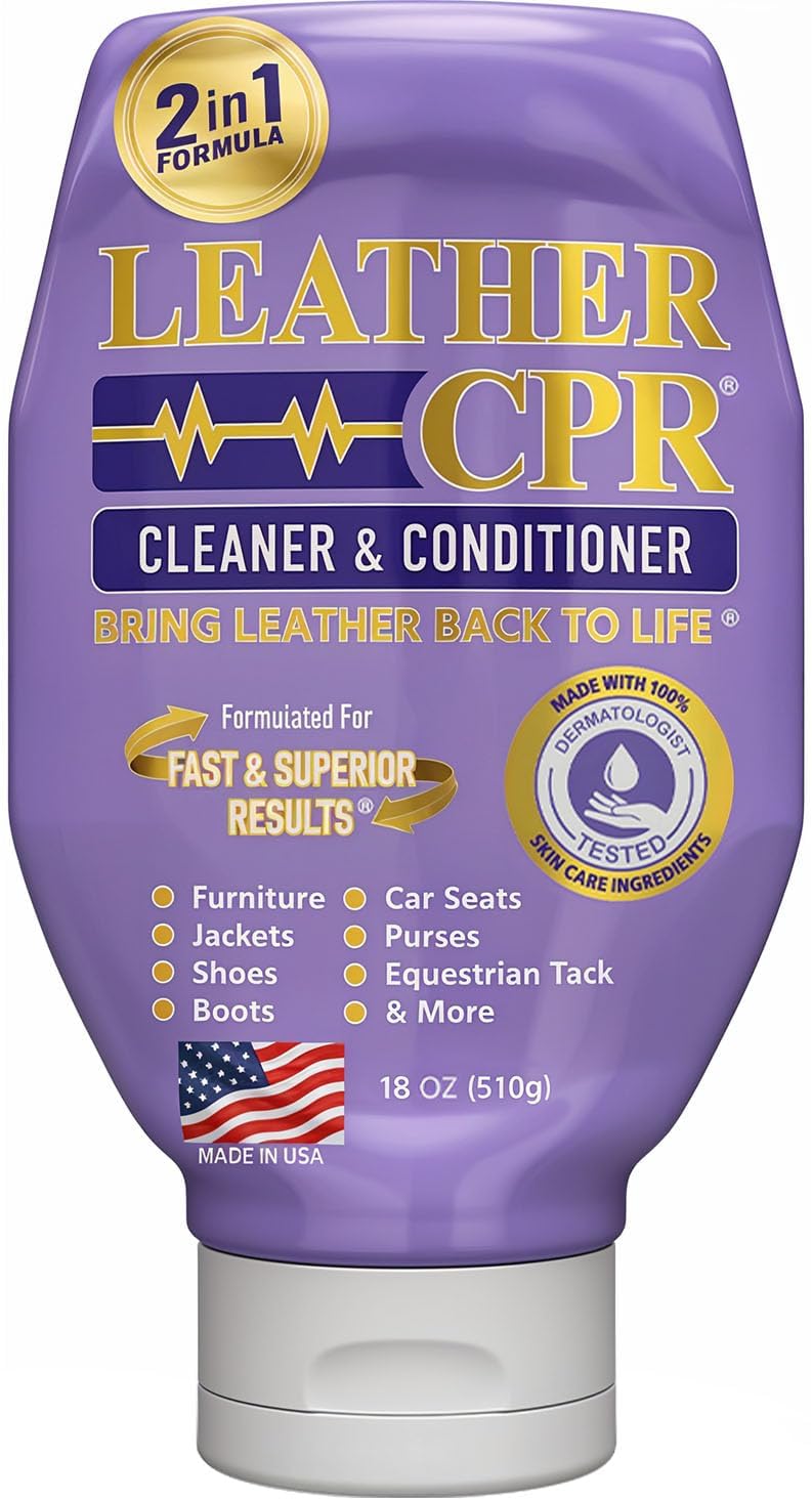 Leather CPR Cleaner & Conditioner 18oz - Cleans, Conditions, Restores & Protects Leather Furniture