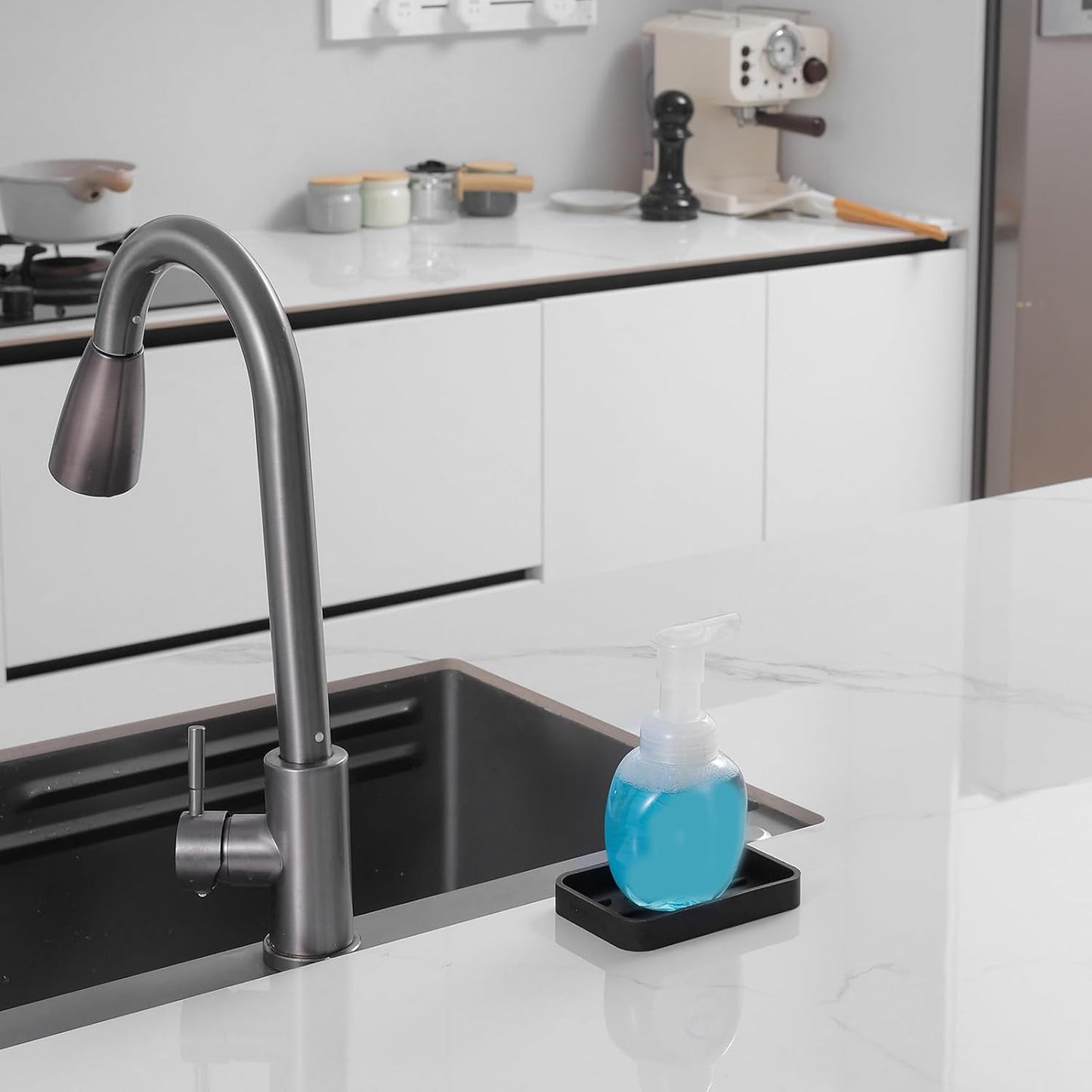 Silicone Kitchen Sink Organizer Tray for Multiple Usage,Easy Clean Sponges Holder for Kitchen