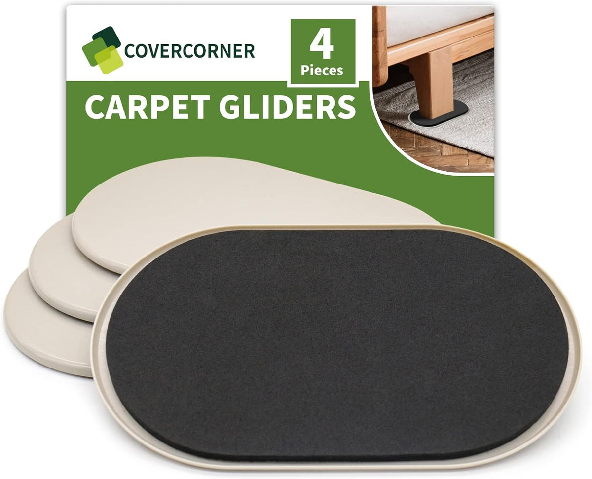 Furniture Sliders for Carpet 4 PCS - 9 1/2 inch Furniture Moving Slider Chair Legs Floors