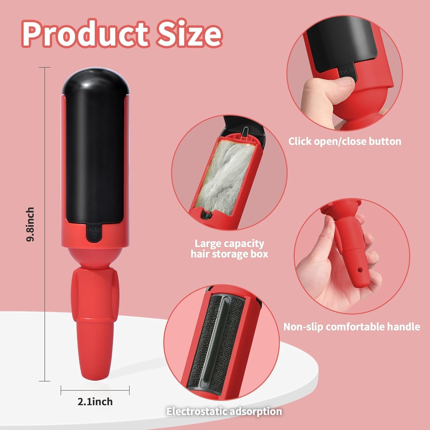 Dog Pet Hair Remover Roller - Reusable Lint Roller Pet Hair Removal Tool for Dog&Cats - Portable