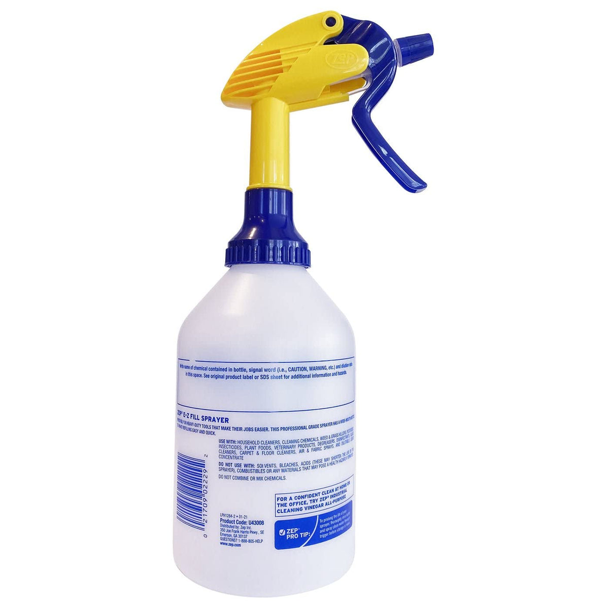 Zep E-Z Fill Professional Sprayer - 32 Ounce (Case of 8) - U43008 - Wide Mouth Spray Bottle for