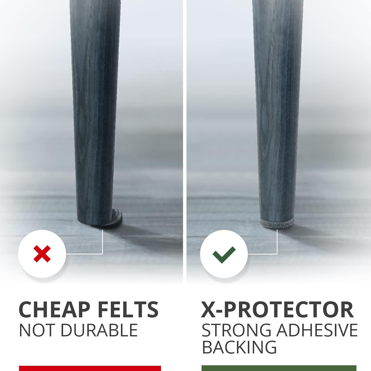 Felt Furniture Pads X-PROTECTOR - 48 Premium Felt Pads Floor Protector - Chair Felts Pads for