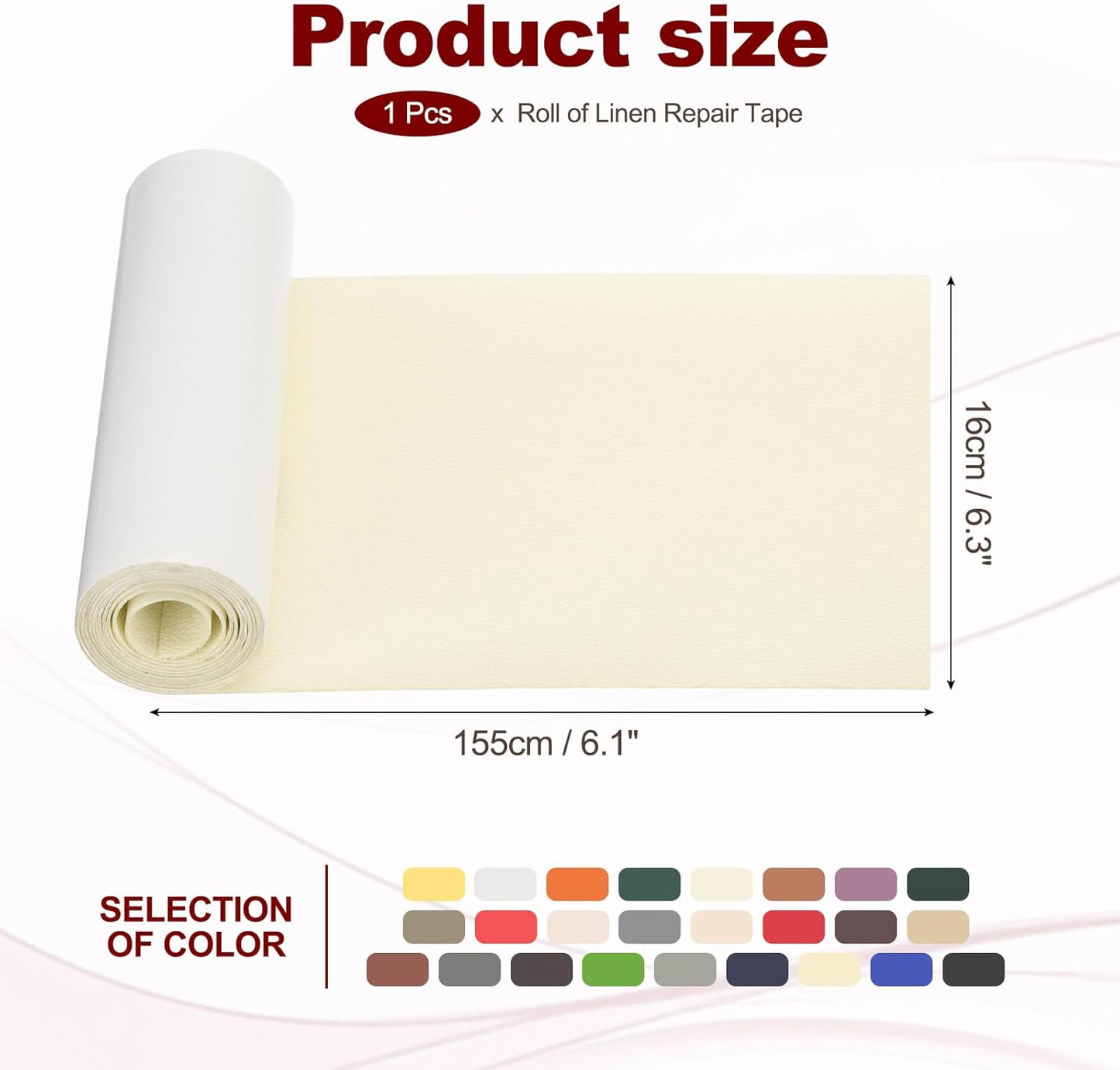 PATIKIL Leather Patches Tape for Furniture, 6.3 x 61 Inch Self Adhesive Vinyl Leather Repair Kit