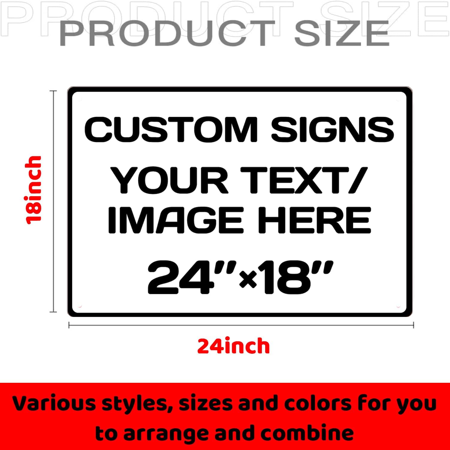 custom sign,Aluminum Weatherproof Metal Sign,Multiple Sizes ,Optional reflective,Custom