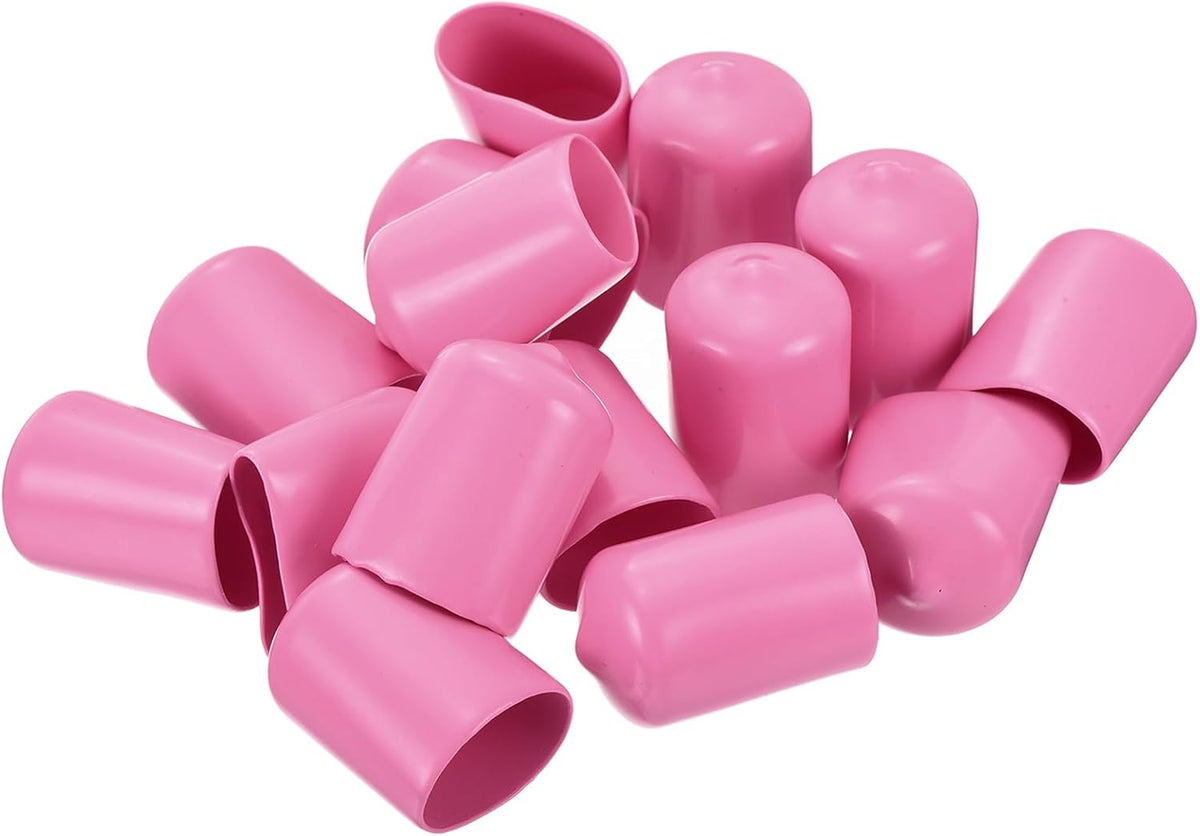 uxcell 20pcs Rubber End Caps 18mm ID Vinyl PVC Round Tube Bolt Cap Cover Screw Thread Protectors