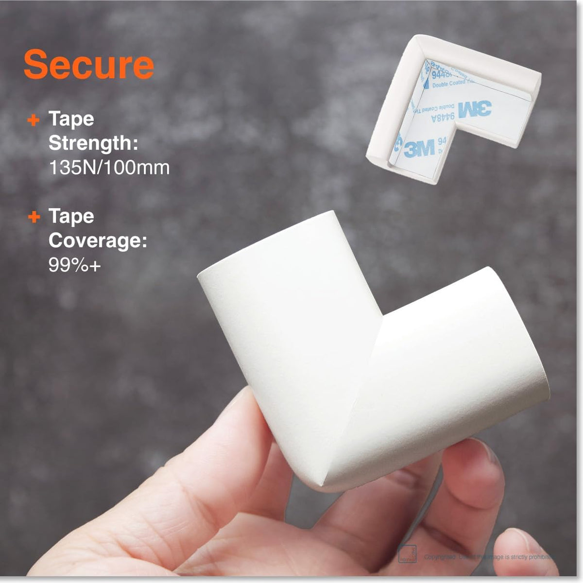 Roving Cove HeftyFit Corner Protector for Baby (16 Large Corners), Heavy-Duty Soft Rubber Foam