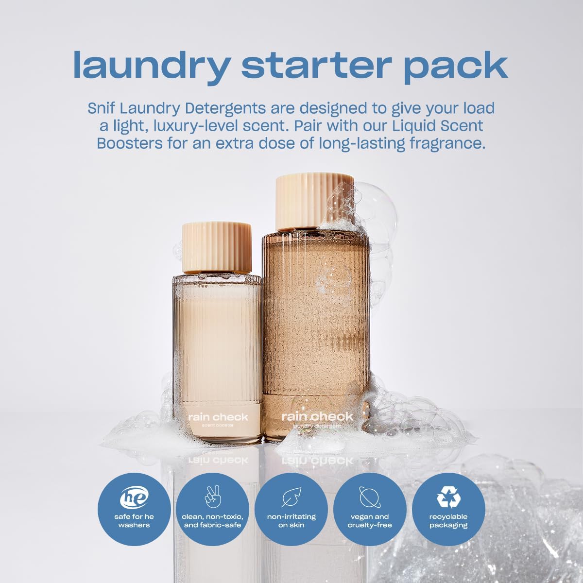 Snif Rain Check Scent Booster, Clean and Crisp Scent, 25 Loads, Non-Irritating to Skin, Clean