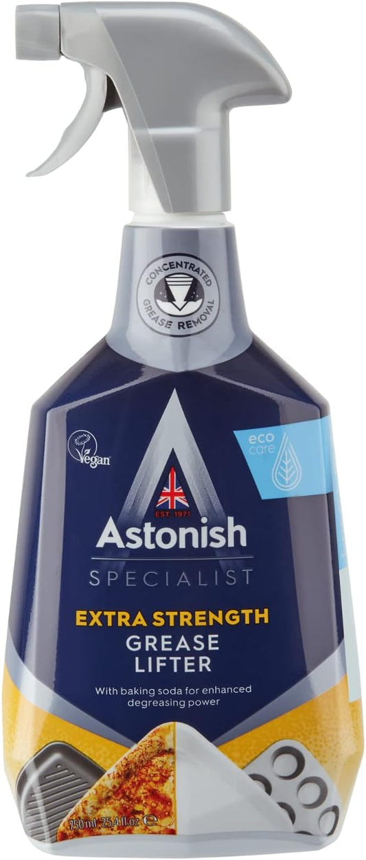 Astonish Specialist Extra Strength Grease Lifter With Baking Soda - No Scrub De-Greaser Formula For