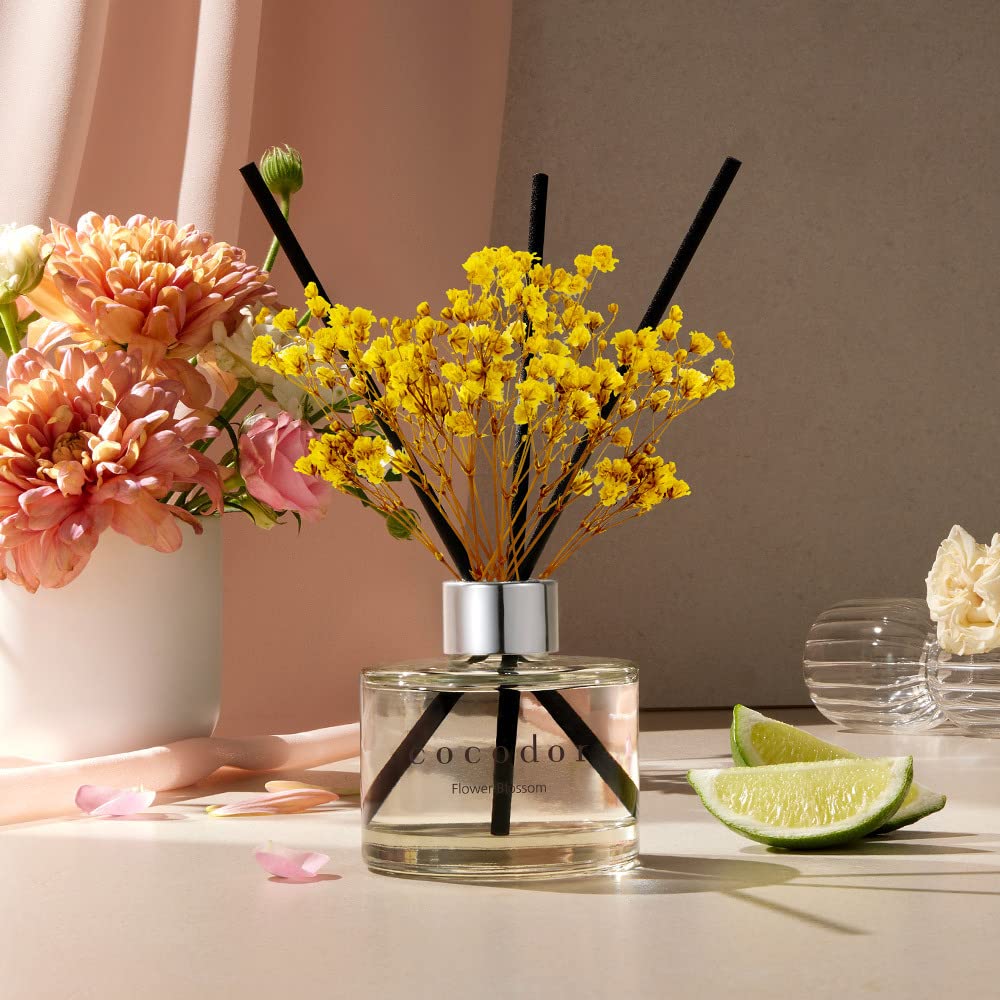 COCODOR Flower Reed Diffuser Set / 6.7oz / White Jasmine/Scent Diffuser with Sticks – view 6