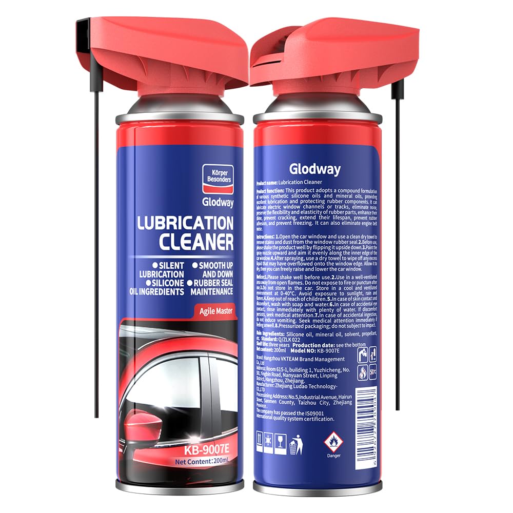 Glodway Automotive Window Door Seal,Silicone Seal Lubricants,Track Lube for Electric Windows,Noise