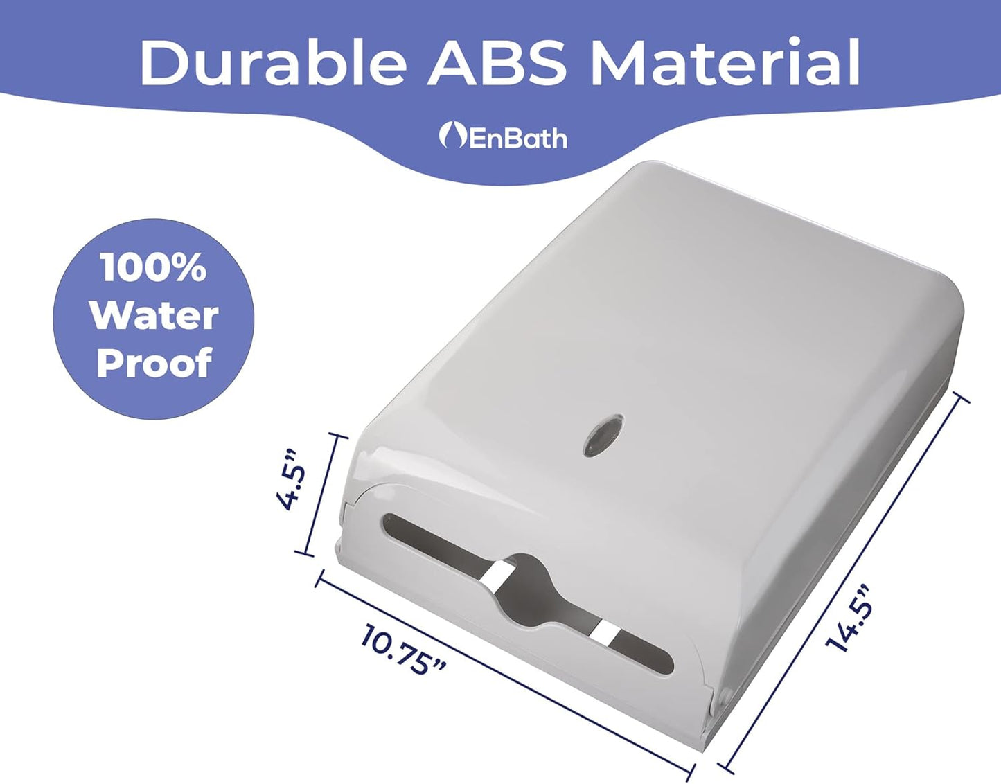 Commercial Paper Towel Dispenser Wall Mount, Holds 500 Multifold, Trifold, Z Fold, C Fold Hand