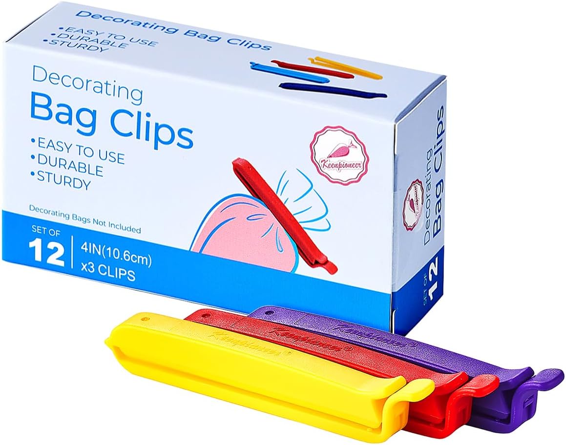 Keenpioneer Bag Sealing Clips for Food and Snack Storage, Decorating/Icing Bag Sealing Clips