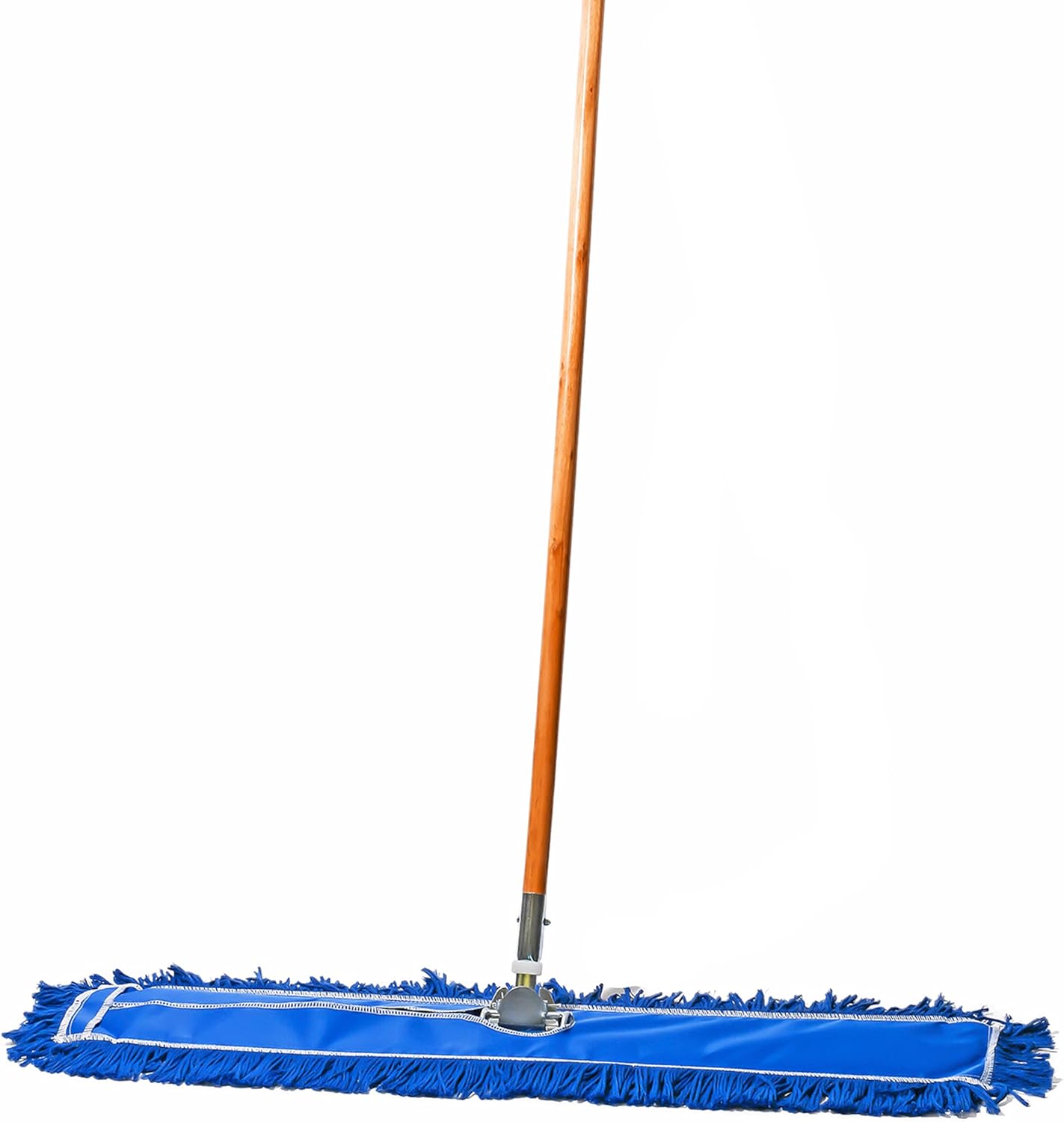 36 Inch Blue Commercial Dust Mop & Floor Sweeper – Wood Handle Floor Mop for Tile, Hardwood &